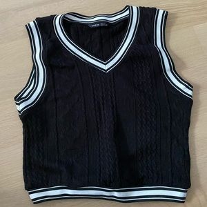 black patterned vest